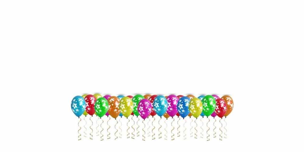 Открытка на каждый день с именем, Леонард C юбилеем Воздушные шары, звезды Прикольная открытка с пожеланием онлайн скачать бесплатно 