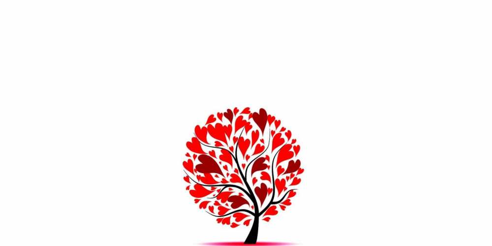 Открытка на каждый день с именем, Селена С днем всех влюбленных листья на дереве в виде сердца на 14 февраля Прикольная открытка с пожеланием онлайн скачать бесплатно 