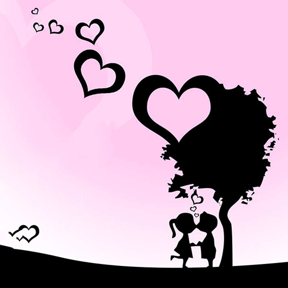 Открытка на каждый день с именем, Нисон С любовью тебе дерево с сердечками Прикольная открытка с пожеланием онлайн скачать бесплатно 