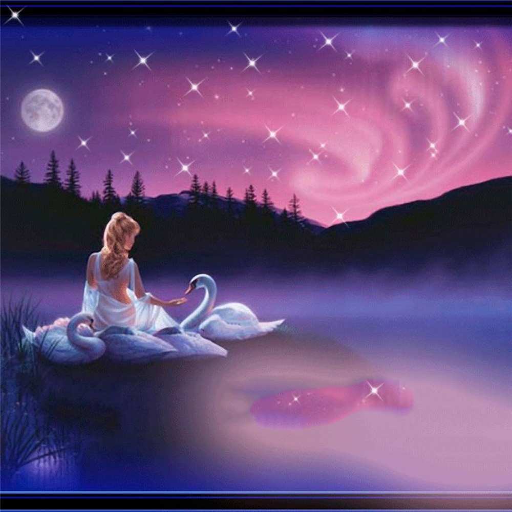 Открытка на каждый день с именем, Алиса Доброй ночи луна Прикольная открытка с пожеланием онлайн скачать бесплатно 