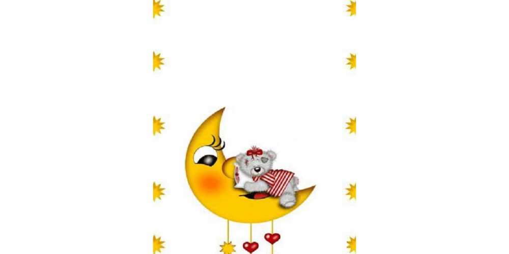 Открытка на каждый день с именем, Оскар Доброй ночи месяц, мишка Прикольная открытка с пожеланием онлайн скачать бесплатно 