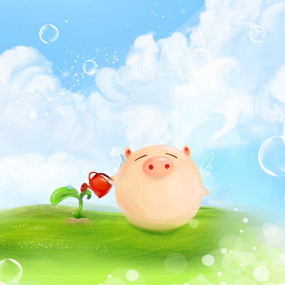 Открытка на каждый день с именем, Олег Я жду тебя позитивная свинюшка Прикольная открытка с пожеланием онлайн скачать бесплатно 