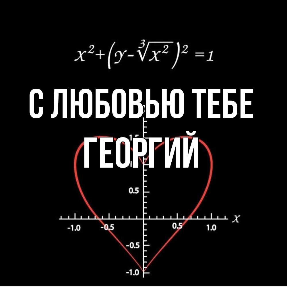 Открытка на каждый день с именем, Георгий С любовью тебе сердечная формула Прикольная открытка с пожеланием онлайн скачать бесплатно 
