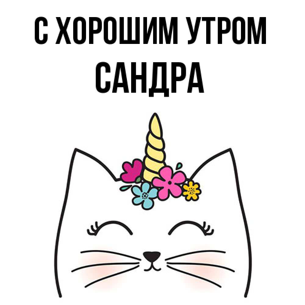 Открытка на каждый день с именем, Сандра С хорошим утром утречко Прикольная открытка с пожеланием онлайн скачать бесплатно 