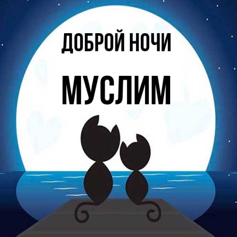 Картинка Доброй ночи, Муслим