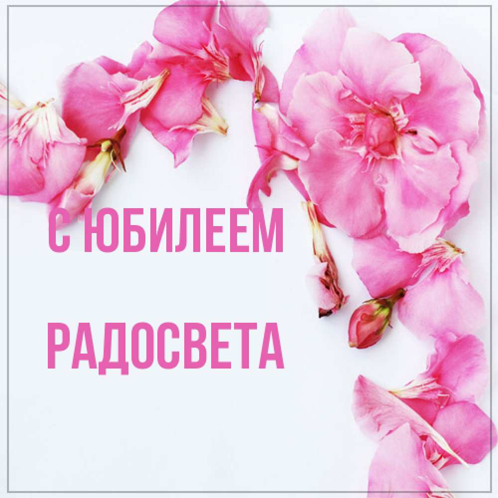 Открытка на каждый день с именем, Радосвета C юбилеем Красивая открытка для поздравления с днем рождения Прикольная открытка с пожеланием онлайн скачать бесплатно 