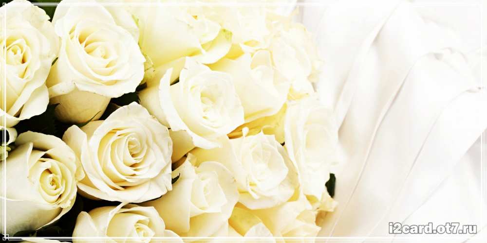 Открытка на каждый день с именем, Трифон C юбилеем белые розы в букете Прикольная открытка с пожеланием онлайн скачать бесплатно 