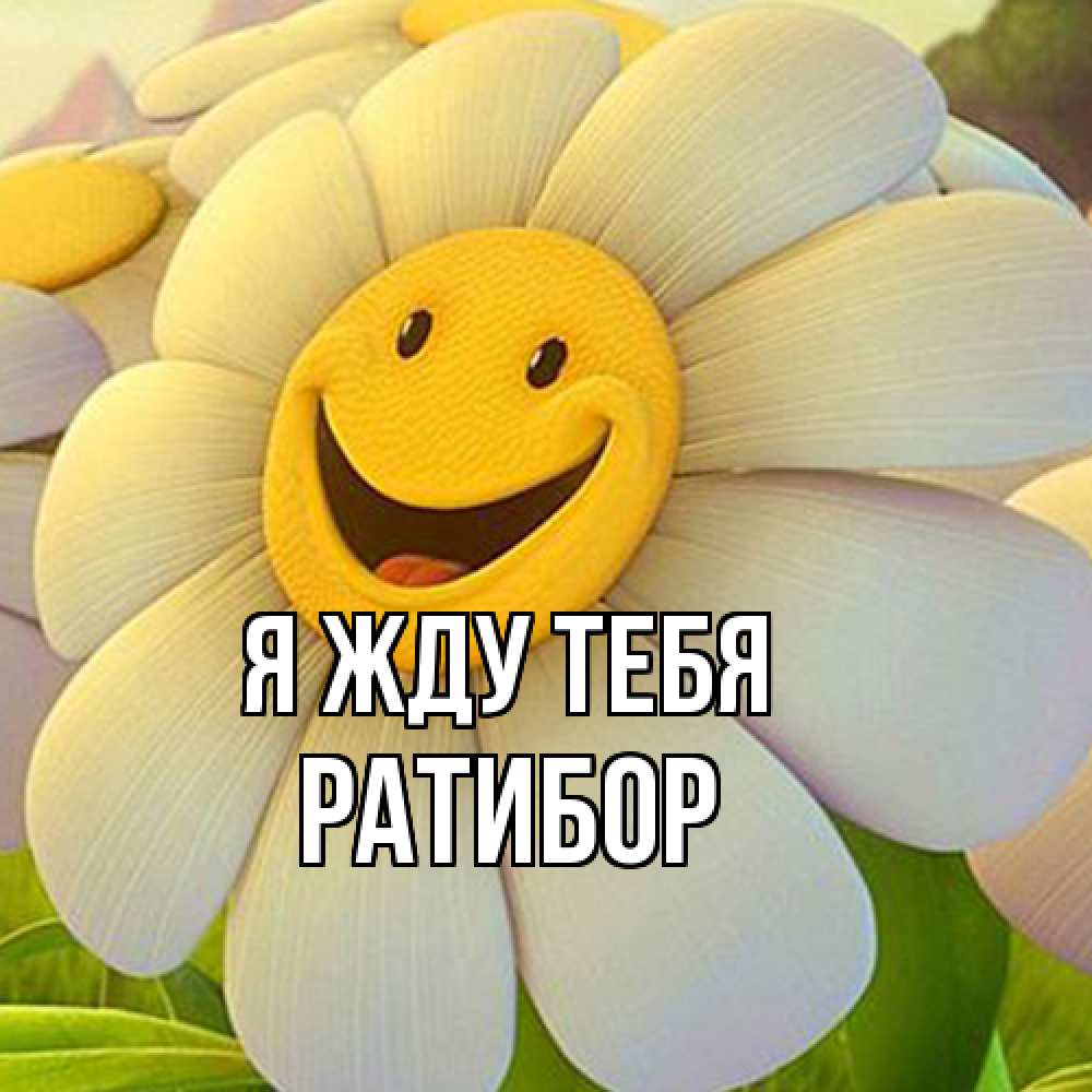 Открытка на каждый день с именем, Ратибор Я жду тебя позитивные мысли Прикольная открытка с пожеланием онлайн скачать бесплатно 