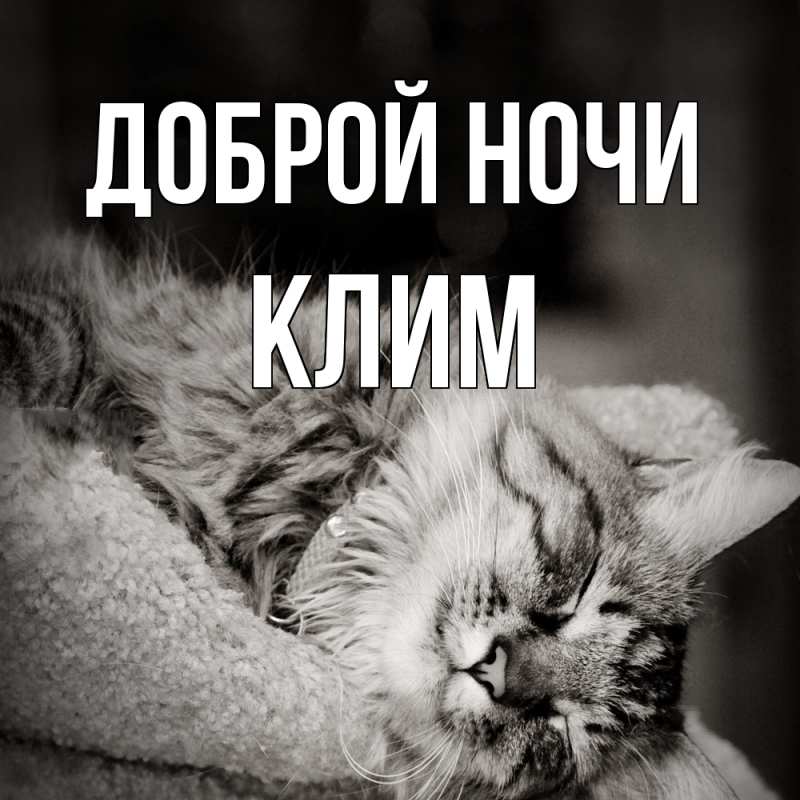 Картинка Доброй ночи, Клим