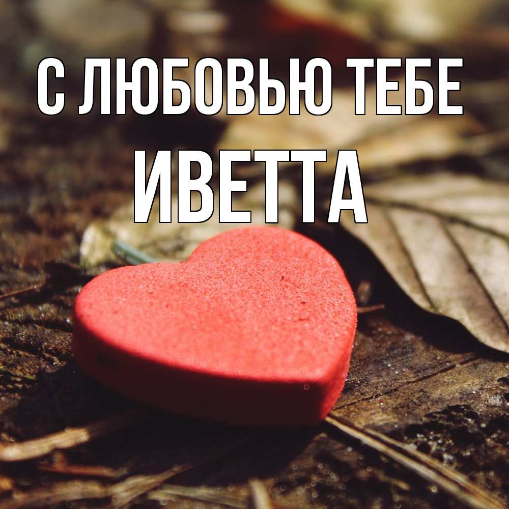 Открытка на каждый день с именем, Иветта С любовью тебе листья деревье 4 Прикольная открытка с пожеланием онлайн скачать бесплатно 