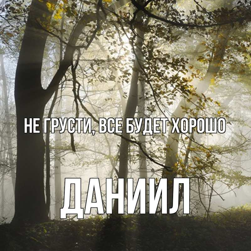 Картинка Не грусти, все будет хорошо, Даниил