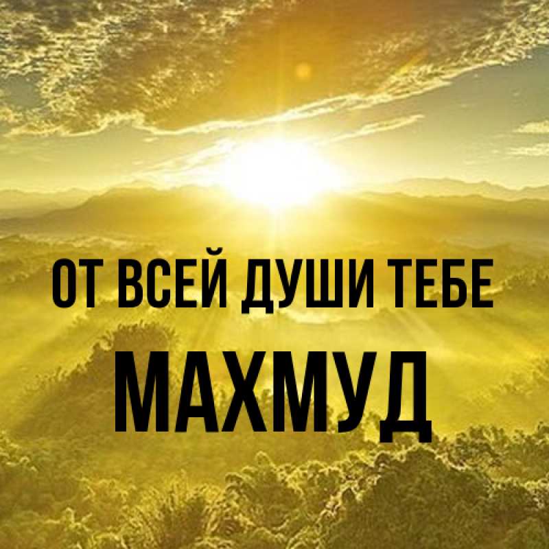 Картинка От всей души тебе, Махмуд