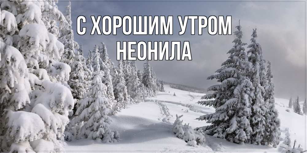 Открытка на каждый день с именем, Неонила С хорошим утром пасмурное утро Прикольная открытка с пожеланием онлайн скачать бесплатно 