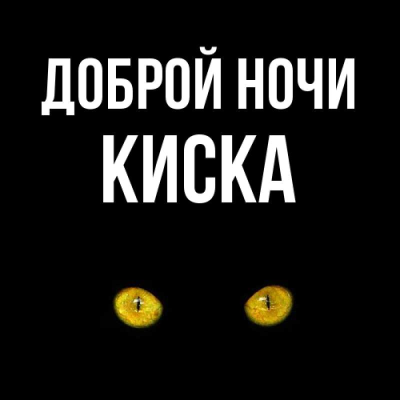 Картинка Доброй ночи, Киска