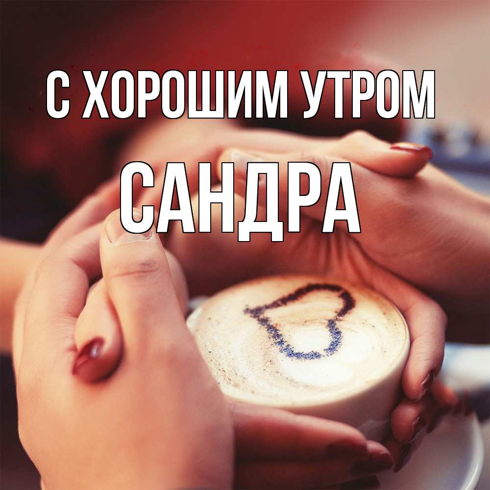 Открытка на каждый день с именем, Сандра С хорошим утром мы навсегда вместе Прикольная открытка с пожеланием онлайн скачать бесплатно 