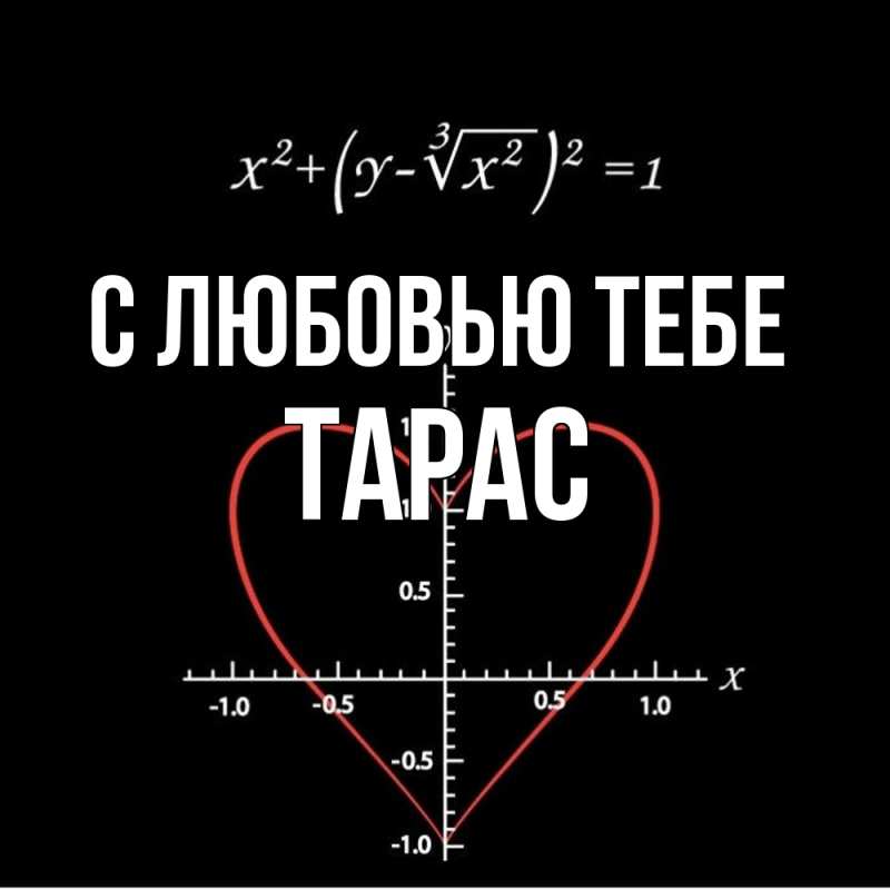 Открытка с именем, Тарас, С любовью тебе