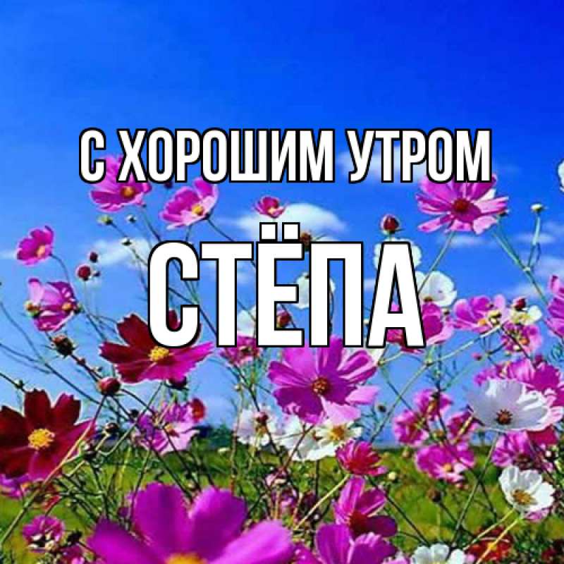 Открытка с именем, Стёпа, С хорошим утром