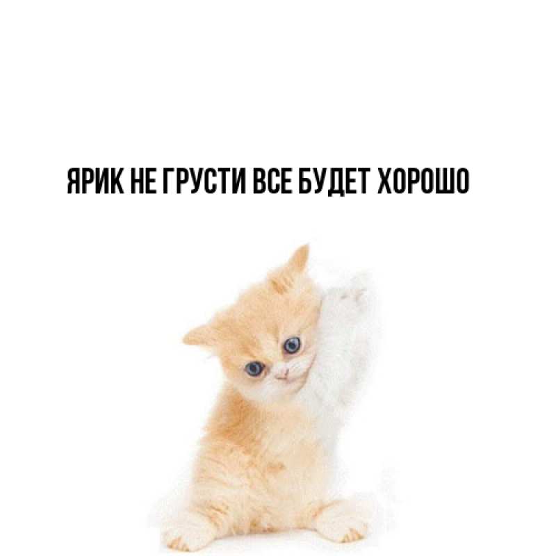 Открытка с именем, Ярик, Не грусти все будет хорошо