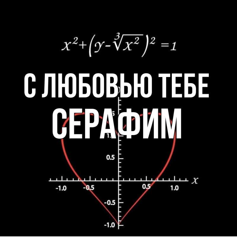 Открытка с именем, Серафим, С любовью тебе