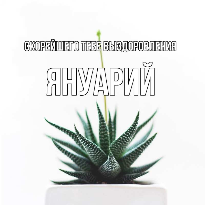 Открытка с именем, Януарий, Скорейшего тебе выздоровления