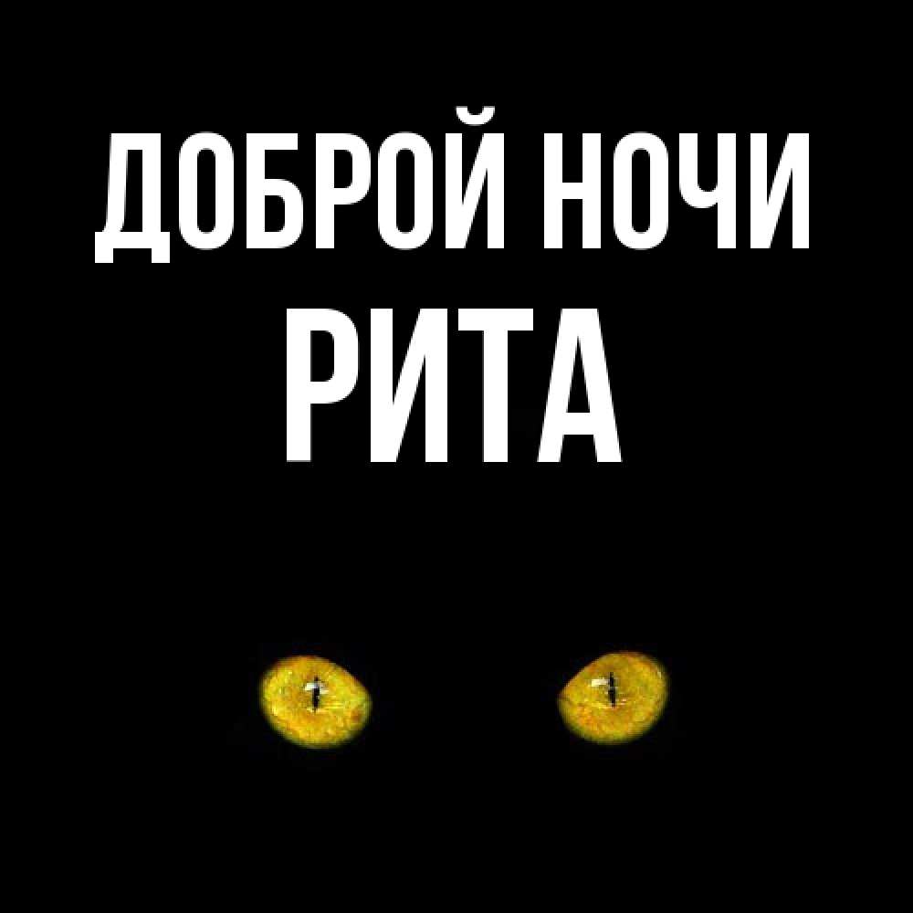 Открытка на каждый день с именем, Рита Доброй ночи сладких снов бесстрашный мой дружочек Прикольная открытка с пожеланием онлайн скачать бесплатно 