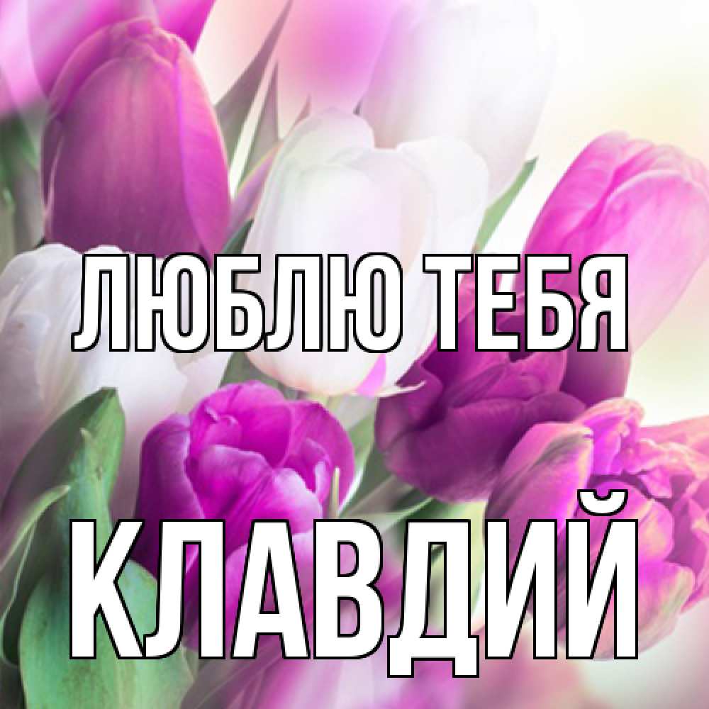 Открытка на каждый день с именем, Клавдий Люблю тебя весна 1 Прикольная открытка с пожеланием онлайн скачать бесплатно 