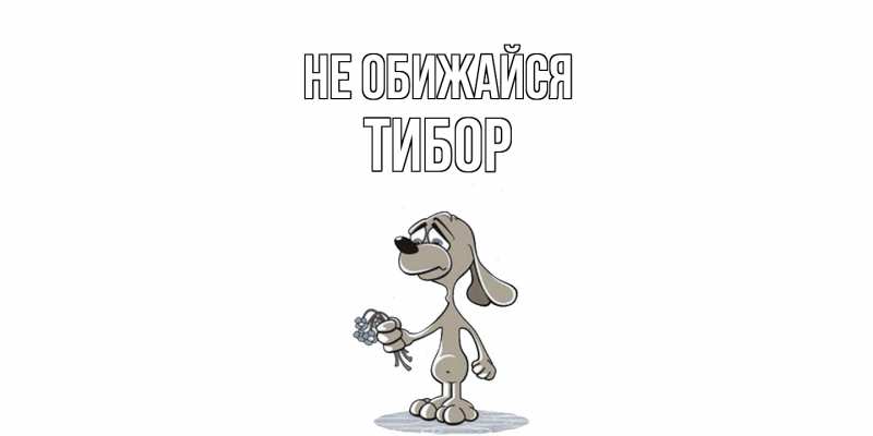 Открытка с именем, Тибор, Не обижайся