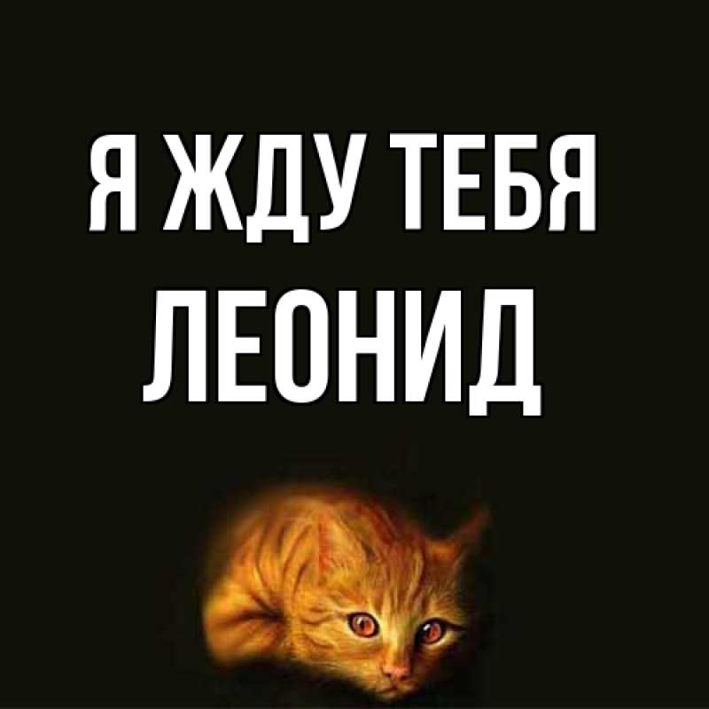 Открытка с именем, Леонид, Я жду тебя