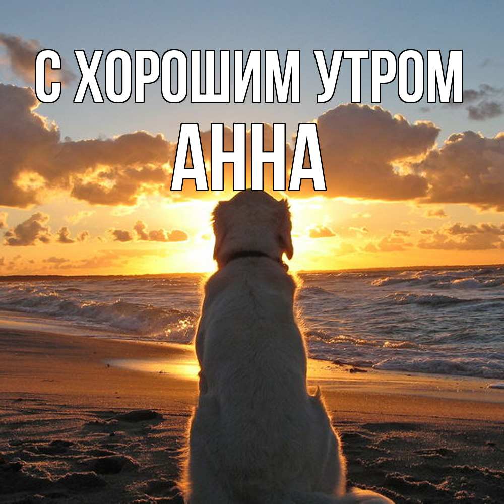 Открытка на каждый день с именем, Анна С хорошим утром восход солнца Прикольная открытка с пожеланием онлайн скачать бесплатно 