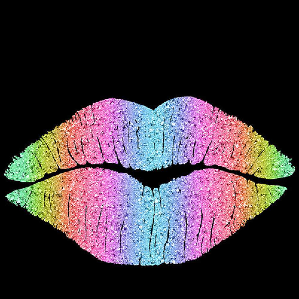 Открытка на каждый день с именем, Ивона Любим целуем обнимаем тебя след от губ на черном фоне Прикольная открытка с пожеланием онлайн скачать бесплатно 