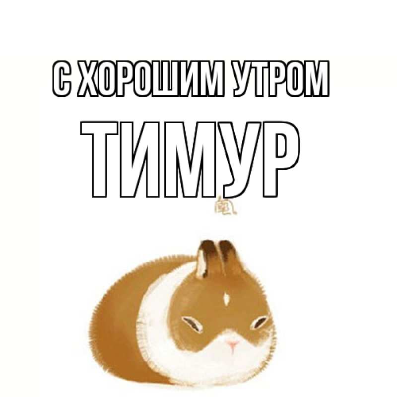 Открытка с именем, Тимур, С хорошим утром