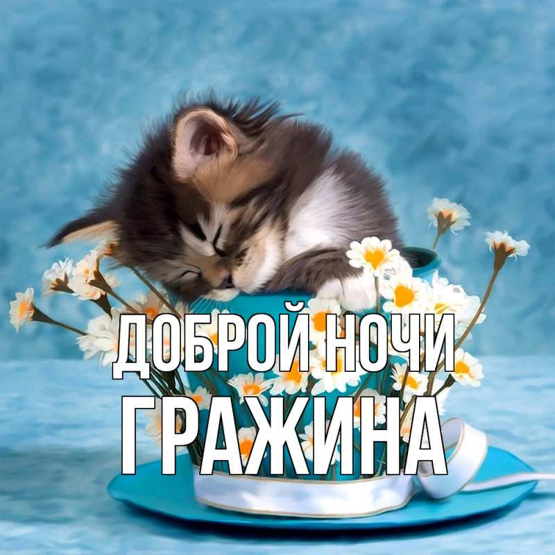 Открытка с именем, Гражина, Доброй ночи