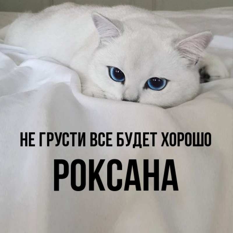 Картинка Не грусти, все будет хорошо, Роксана