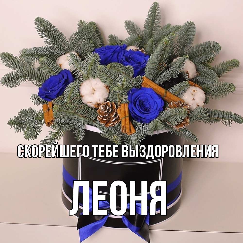 Открытка на каждый день с именем, Леоня Скорейшего тебе выздоровления короче кто то загрузил эти шишки Прикольная открытка с пожеланием онлайн скачать бесплатно 