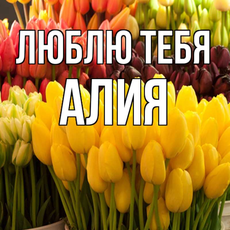 Открытка с именем, Алия, Люблю тебя