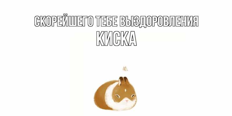 Картинка Скорейшего тебе выздоровления, Киска