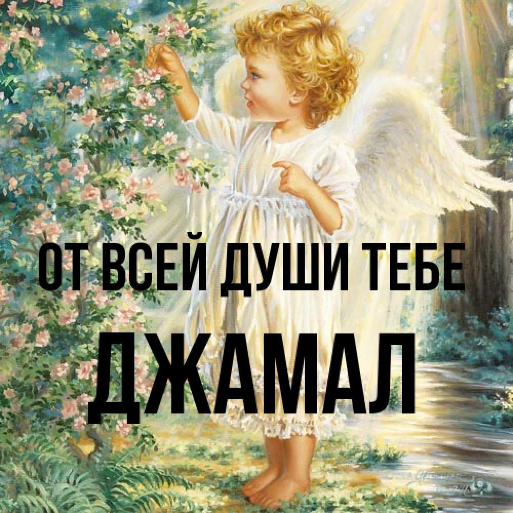 Открытка на каждый день с именем, Джамал От всей души тебе собирает цветы Прикольная открытка с пожеланием онлайн скачать бесплатно 