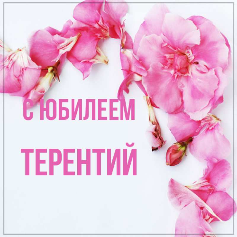 Открытка с именем, Терентий, C юбилеем