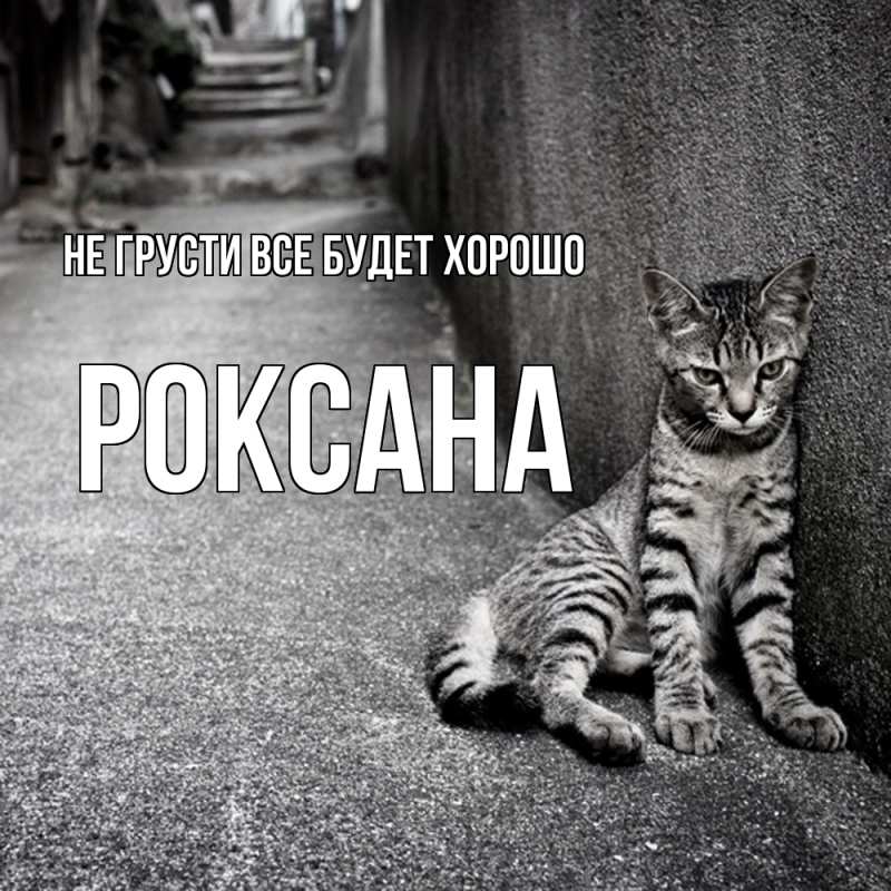 Картинка Не грусти, все будет хорошо, Роксана