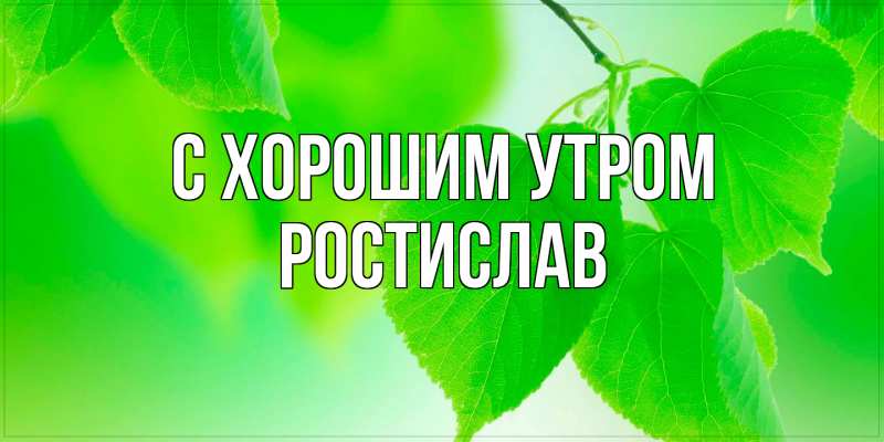 Картинка С хорошим утром, Ростислав