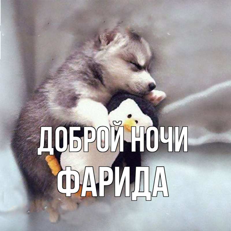 Открытка с именем, Фарида, Доброй ночи