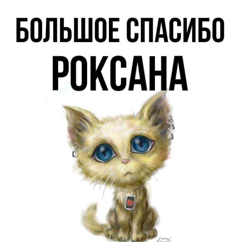 Картинка Большое спасибо, Роксана
