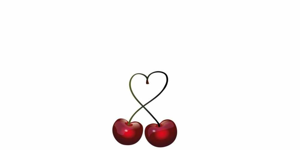 Открытка на каждый день с именем, Котик С днем всех влюбленных вишни сплелись как сердечко для девушки Прикольная открытка с пожеланием онлайн скачать бесплатно 