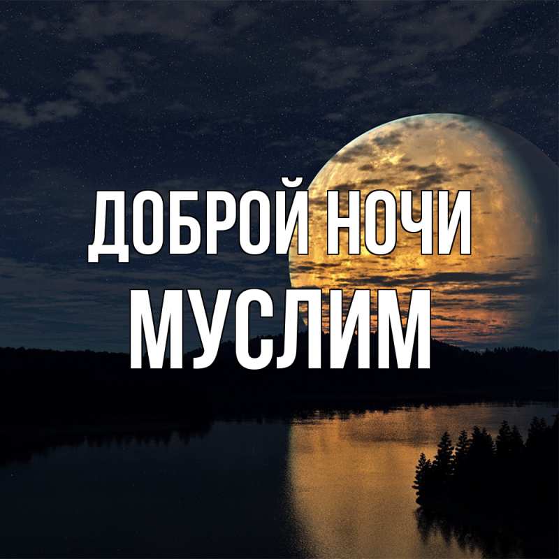 Картинка Доброй ночи, Муслим