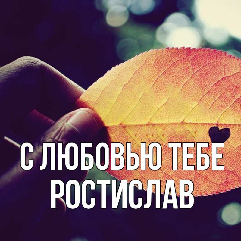 Картинка С любовью тебе, Ростислав