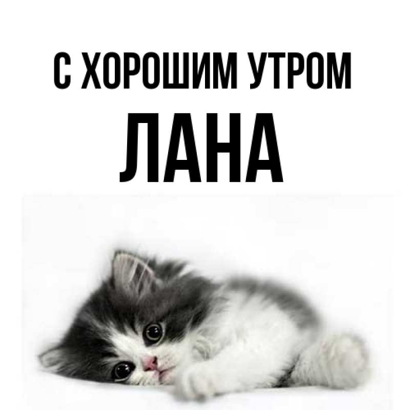 Открытка с именем, Лана, С хорошим утром