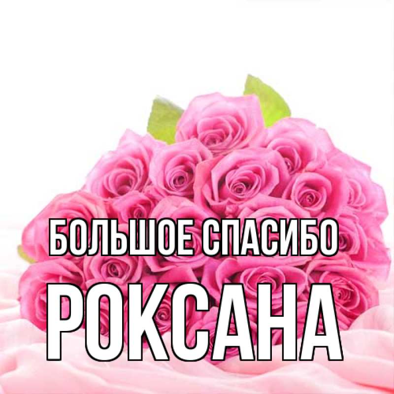 Картинка Большое спасибо, Роксана