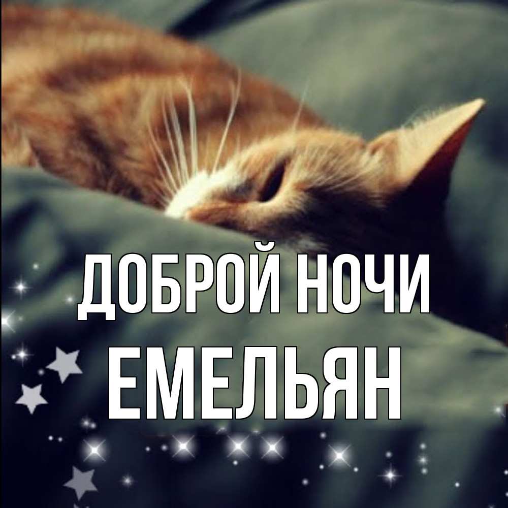 Открытка на каждый день с именем, Емельян Доброй ночи кроватка Прикольная открытка с пожеланием онлайн скачать бесплатно 