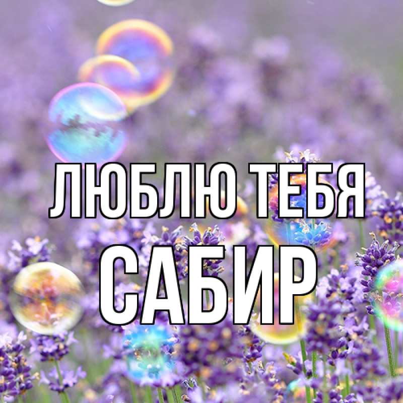 Открытка с именем, Сабир, Люблю тебя