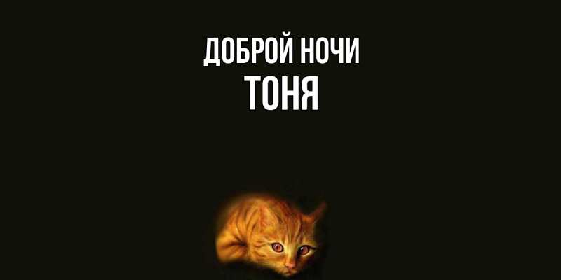 Картинка Доброй ночи, Тоня